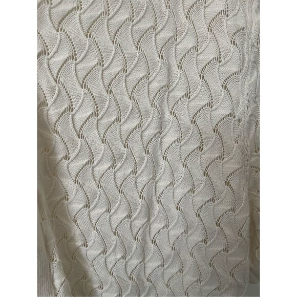 Abercrombie & Fitch Cream Textured Button-Through Polo Sweater XXL - Picture 4 of 5